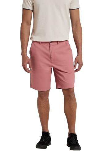 50% DESCUENTO Mountain Warehouse Organic Woods Shorts Chinos para Hombre Pantalón Corto Ligero, Transpirable, UPF 50+, Varios Bolsillos Ideal para Playa, Senderismo y Aire Libre Rosa 60W