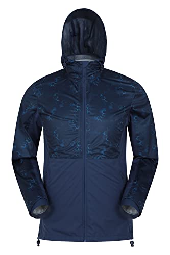 79% DESCUENTO Mountain Warehouse Hydro Chubasquero para Hombre Impermeable 3000 mm, Transpirable, con ventilación en Las Axilas, Buen Ajuste y de Secado rápido para Exteriores Azul L