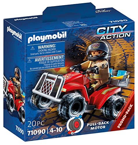 51% DESCUENTO PLAYMOBIL City Action 71090 Bomberos Speed Quad, con Motor de Arrastre, Juguetes para niños a Partir de 4 años