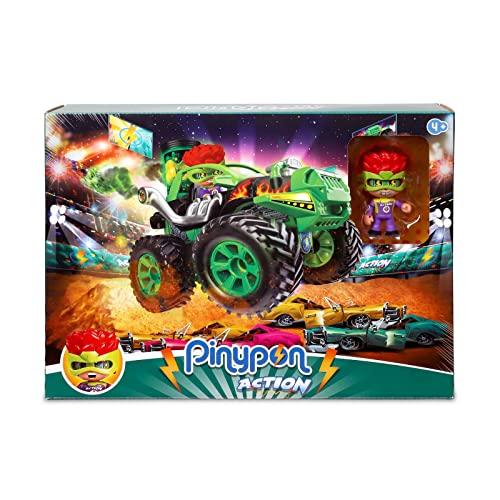 47% DESCUENTO Pinypon Action Big Foot, set de juguete con coche de carreras todoterreno, ruedas con amortiguadores, un muñeco Pinypon piloto y accesorios, para niños desde 4 años de edad, Famosa (700017051)