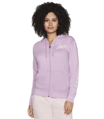 Skechers Skech sweatscostal Outline Sudadera con Capucha, Violeta Africano, L para Mujer