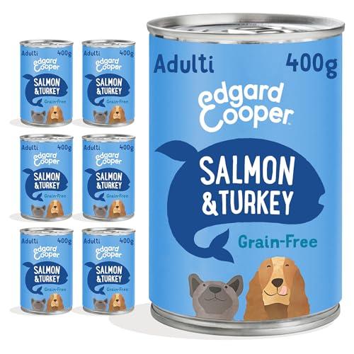 56% DESCUENTO Edgard & Cooper Pienso para Perros Adultos Comida Humeda Natural 400gx6 Salmón y Pavo Fresco, Alimento Sano, Sabroso y Equilibrados