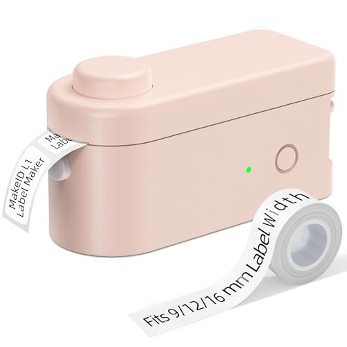DESCUENTAZO 48% DESCUENTO Makeid Etiquetadora Portátil | Impresora de Etiquetas Bluetooth | con Cinta de Etiquetas, Oficina o para el hogar, Compatible con iOS Android Rosa