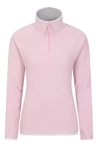 Mountain Warehouse Forro Polar Montana para Mujer Camiseta de Manga Larga Mujer, suéter de Mujer con Cremallera, Chaqueta Polar Mujer con Cremallera, Jersey Transpirable Rosa 58