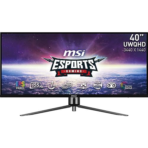 24% DESCUENTO MSI mag 401QR Monitor Gaming de 40″ UWQHD (3440 x 1440) Panel IPS, 155 Hz / 1ms, 21:9, HDR 400, FreeSync Premium, Display Port 1.4a & HDMI 2.0 & Puerto Tipo C Negro