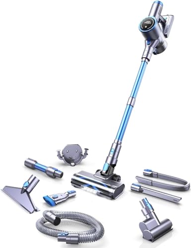 Greenote GSC60 Aspiradora Escoba versátil sin Cable, 33KPA/480W Aspirador sin Cable Potente hasta 55 Mins, Accesorios 10 en 1, con Pantalla Táctil Antienredo para Suelo/Alfombra/Pelos de Animales
