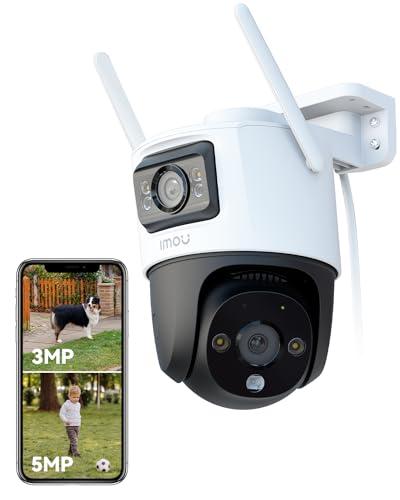 34% DESCUENTO Imou Cámara Vigilancia WiFi Exterior Doble Lentes 8MP (3MP Fijo+5MP PT), Visión Nocturna en Color hasta 30m, AI Detección de Persona/Vehículo, Seguimiento Automático PT, Audio Bidireccional, IP66