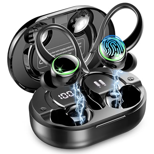 77% DESCUENTO Auriculares Inalambricos Deportivos, Auriculare Bluetooth 5.3 con Cancelacion Ruido, 50H HiFi Estéreo, IP7 Impermeable Cascos Inalámbricos Bluetooth Carga Rápida Tipo C, In Ear Auriculares para Correr