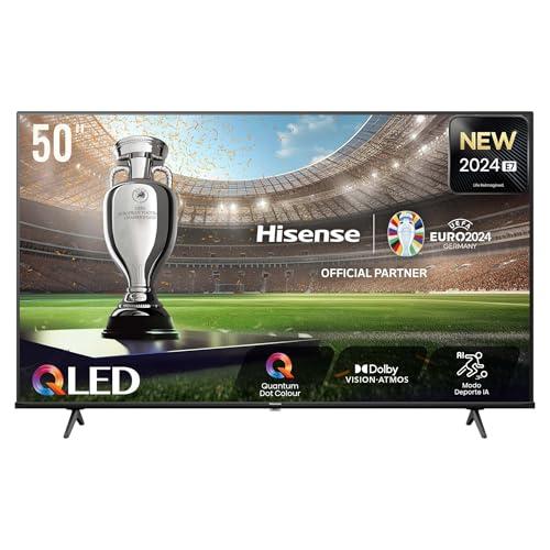 Hisense 50E7NQ QLED Smart TV, 50 Pulgadas Televisor, Quantum Dot Colour, Dolby Vision, Dolby Atmos, Modo Juego Plus, 60Hz VRR 120 fps, Bluetooth&HDMI,Control por Voz televisor, VIDAA (Nuevo 2024)