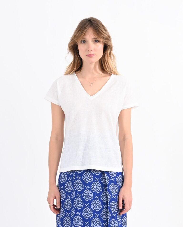 Camiseta de mujer de manga corta y escote en V · Molly Bracken · El Corte Inglés