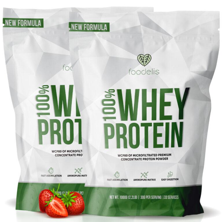 Foodelis Proteinas Whey | 100% | 2 KG | 66 Dosis | Contribuye a aumentar y conservar la masa muscular | Mejora rendimiento y recuperación naturalmente | Alta solubilidad y rápida asimilación | Miravia