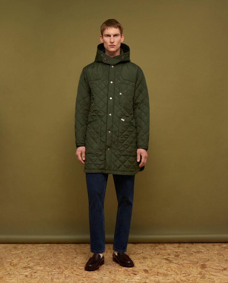 Parka de hombre con capucha de color kaki · Scalpers · El Corte Inglés