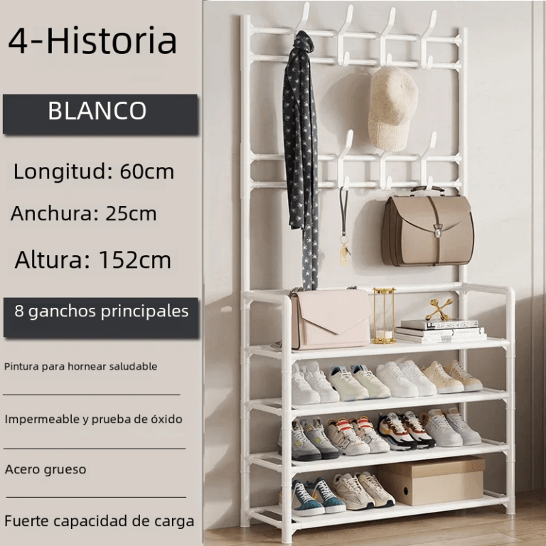 Perchero de Zapatos de Varias Capas Estante de Almacenamiento de Ropa de Metal para Organizador de Zapatos y Abrigos Muebles y Organización | Miravia