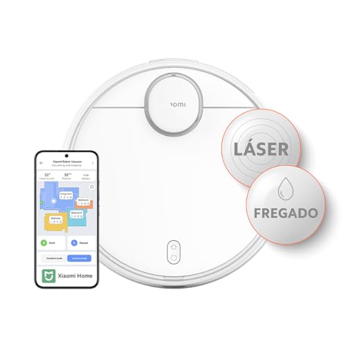 59% DESCUENTO Xiaomi Robot Vacuum S12 Robot Aspirador y fregasuelos con Sistema Inteligente de navegación láser (LDS), succión de 4000 Pa, rutas de Limpieza en Zigzag, Blanco