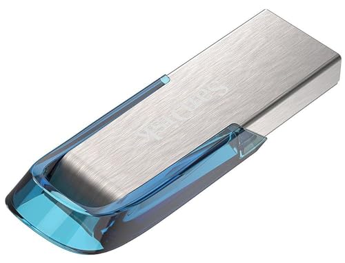 23% DESCUENTO SanDisk 128GB Ultra Flair USB 3.0 Flash Drive, up to 150mb/s Read speeds, Tropical Blue