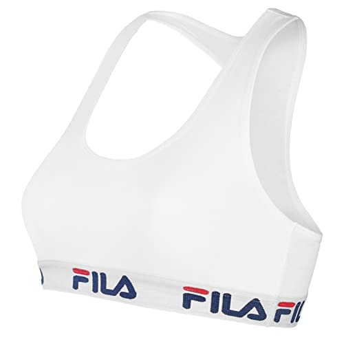 50% DESCUENTO Fila Fu6042 Soutien gorge Femme Bra, Blanco (White), L Mujer
