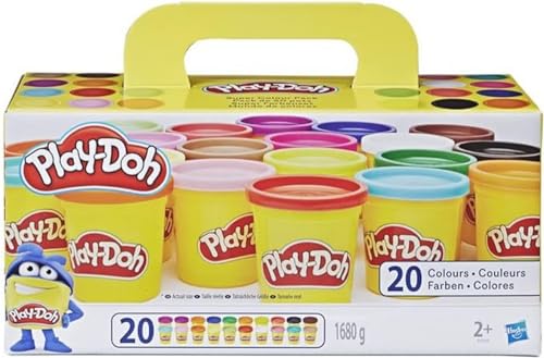 50% DESCUENTO Play Doh Pack 20 Botes (Hasbro A7924EUD), 24 Meses+, Multicolor