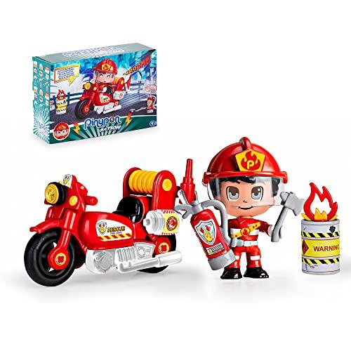 50% DESCUENTO Pinypon Action Moto de Bombero con 1 figurita, para niños y niñas de 4 a 8 años (Famosa 700014783) , color/modelo surtido