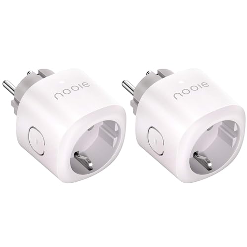 Nooie Enchufe Inteligente Smart Plug, Enchufes inteligentes Temporizador Interruptor Wifi, Compatible con Google Home Amazon Alexa, App Control en Cualquier Lugar y Tiempo, No Requiere Hub 2pack