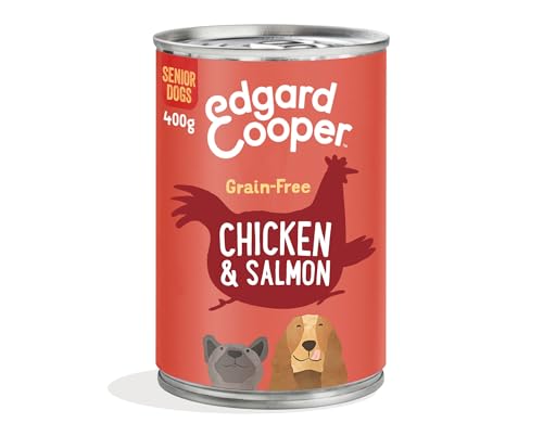 56% DESCUENTO Edgard & Cooper Comida Húmeda para Perros Senior Mayores Latas Perros Natural Sin Cereales Paté 400g x 6 Pollo & Salmon Fresco, Alimentación Sana Sabrosa y Equilibrada, Carne Fresca