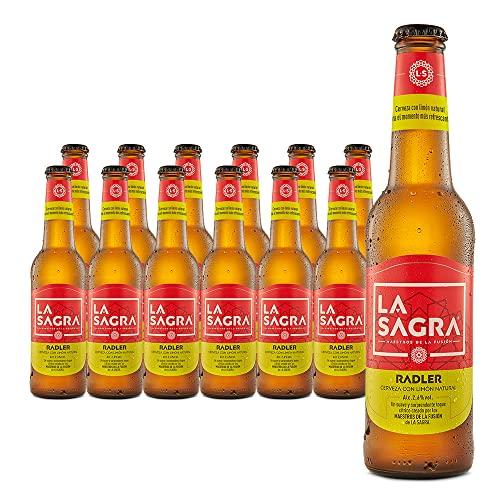 20% DESCUENTO La Sagra Radler. Cerveza Radler con limón alc. 2,6% Vol. Caja con 12 botellas de 330 ml