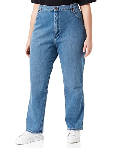 87% DESCUENTO Wrangler Wild West Jeans para Mujer, Mid Blue, 38W / 32L