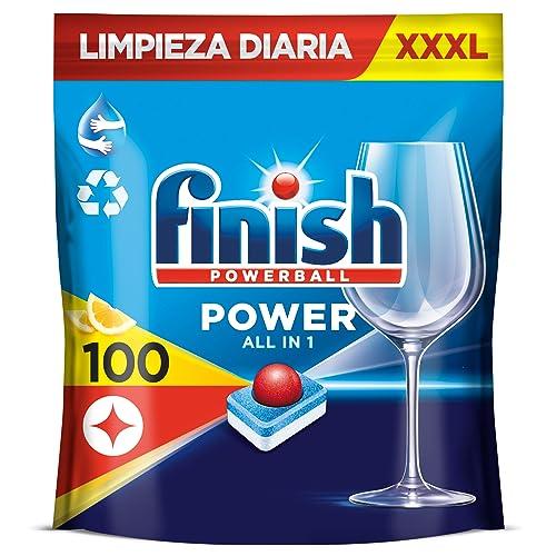 25% DESCUENTO Finish Powerball Power All in 1 Pastillas para el lavavajillas Limón, 100 pastillas