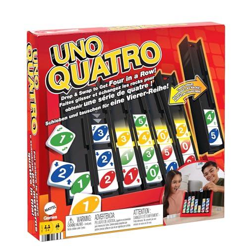 DESCUENTAZO 47% DESCUENTO Mattel Games UNO Quatro Juego de Mesa Cuatro en Raya con fichas, +7 años (Mattel HPF82)
