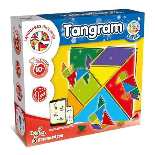 DESCUENTAZO 57% DESCUENTO Science4you Tangram Infantil Rompecabezas en Cartón para Niños Caja con Puzzle Infantil y Material Montessori para Niños Mini Puzzle Infantil con 10 Desafíos para Niños Juguetes para Niños