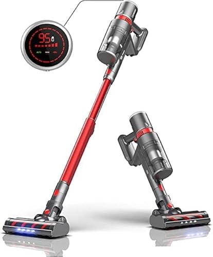 42% DESCUENTO Laresar Aspiradora inalámbrica con batería, 30000 Pa, 55 mins, sin bolsa, aspiradora de mano de 400 W, para suelos de madera dura, alfombras, pelo de animales/Elite Pro