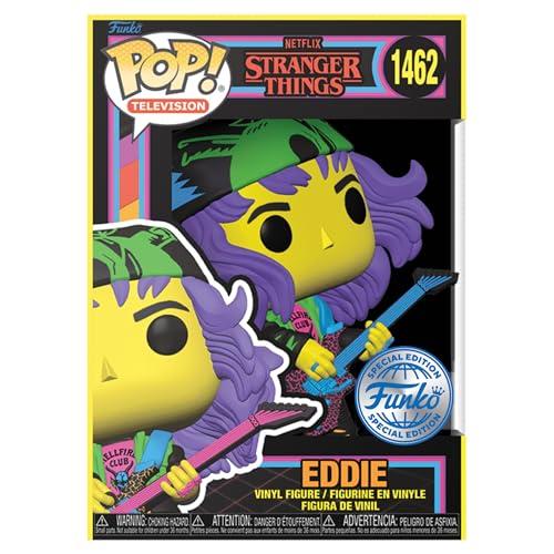 DESCUENTAZO 59% DESCUENTO Funko Figura de vinilo Pop! Stranger Things Eddie con guitarra Blacklight #1462 Entertainment Earth Exclusive