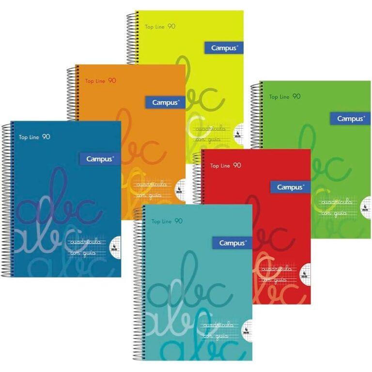 Campus Bloc espiral Tapa Polipropileno tipo lamela cochesitos Tamaño A4 Cuadrícula Pauta 2.5mm/3mm/4mm/5mm a elegir, 80 hojas, Pack de 6u perfectos para uso escolar, aprender a escribir y hogar, MUY RECOMENDADOS Revisaremos colores antes de enviarlo | Miravia