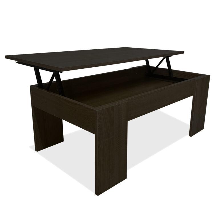Mesa de Centro Elevable Nyana Home | Mesa Multifuncional con Almacenaje Oculto | Tablero Elevable para Comer, Leer o Trabajar | Melamina Resistente y Fácil de Limpiar | Diseño Moderno y Estable | Miravia