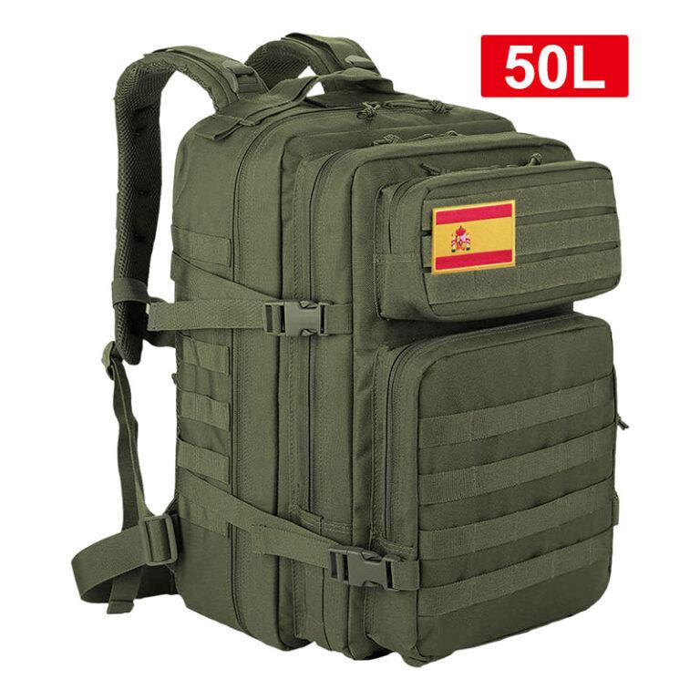 Mochila Táctica Impermeable de 50L TOPX Diseño Sólido de Nylon Ideal para Senderismo, Camping, Viajes Deportes y Exteriores | Miravia