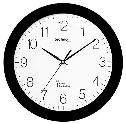 Technoline Reloj de Pared inalámbrico, Negro, 30 cm