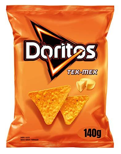 ¡TERCERA UNIDAD GRATIS! Doritos Tex Mex, Nachos con sabor a queso, Producto de Aperitivo, bolsa individual, 140gr