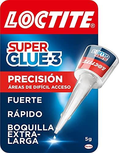 Loctite Super Glue 3 Precisión, pegamento transparente de máxima precisión, pegamento instantáneo triple resistente, adhesivo universal con goteo fácil de regular, 1×5 g