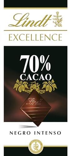 45% DESCUENTO Lindt Excellence Chocolate Negro 70% cacao, tableta de chocolate, aromático, extrafino, intenso y equilibrado