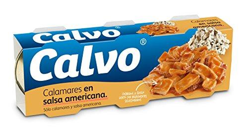BUENA OFERTA 33% DESCUENTO Calvo Calamares en Salsa Americana Pack3 x 80g