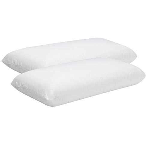 Pikolin Home Pack 2 Unidades Almohada Viscoelástica de Hotel Hipoalergénica, Doble Funda, Firmeza Alta, para Dormir de Lado, Transpirable y Suave, 70×35 cm