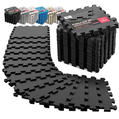 28% DESCUENTO Esterilla Fitness Puzzle para Suelos de Gimnasio | Set de Protección Goma Espuma Losas Caucho para Máquinas de Deporte, Alfombrilla Protector Expandible Tatami Tapiz Alfombra Colchonetas Pesas Gym