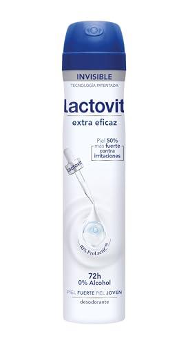 22% DESCUENTO Lactovit Desodorante Extra Eficaz con Microcápsulas Protect, 0% Alcohol, Anti irritaciones y Eficacia 48H, El ambalaje puede variar