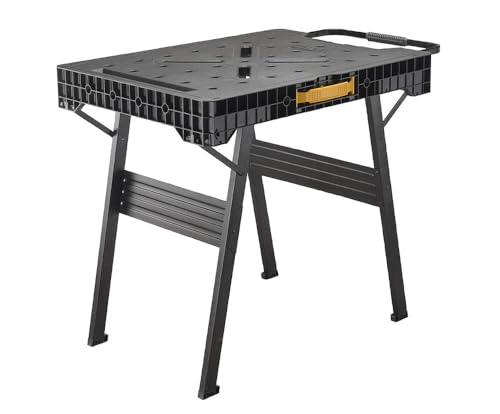 22% DESCUENTO STANLEY FATMAX Mesa de Trabajo Plegable, Soporta hasta 455 kg, Patas Metálicas, Superficie Amplia, Tamaño 85x61cm, Asa de transporte, Portátil y Versátil, FMST1 75672