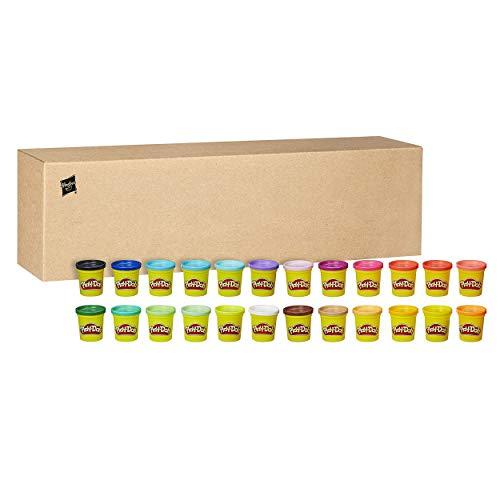 32% DESCUENTO Play Doh Pack 24 Botes (Hasbro 20383F03), Exclusivo en Amazon, Plastilina de Colores Variados para Hacer Manualidades de Halloween para Niños y Niñas de 2 Años o Más