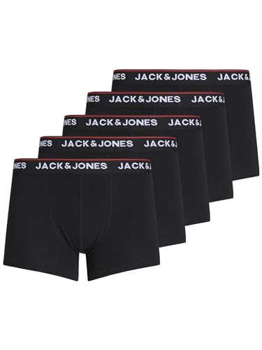 24% DESCUENTO Jack & Jones Hombre Jachuey 5 Paquete Stretch Boxer Scrots Negro M