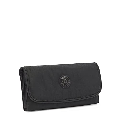 Kipling Money Land Billetera Grande, Black Noir (Negro)