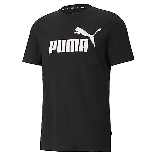 54% DESCUENTO PUMA Ess Logo Tee, Camiseta de Deporte Hombre, Puma Black, L