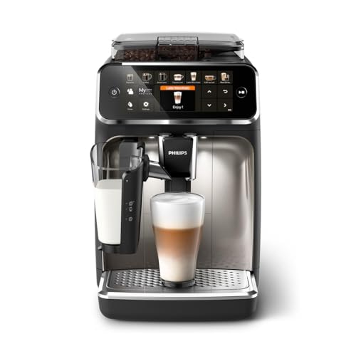 BUENA OFERTA 39% DESCUENTO Philips Serie 5400 Cafetera Superautomática Sistema de Leche LatteGo, 12 Variedades de Café, Pantalla Intuitiva, 4 Perfiles de Usuario, Cromado (EP5447/90)