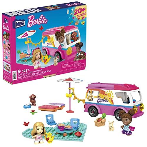DESCUENTAZO 61% DESCUENTO Mega Construx Barbie Supercaravana de aventuras, muñecas y coche de juguete de bloques de construcción con accesorios (Mattel GWR35)