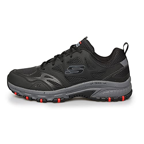 44% DESCUENTO Skechers Hillcrest, Zapatillas Hombre, Black Leather/Mesh/Synthetic/Charcoal Trim, 42 EU